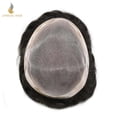 thumbnail image 3 of Lyrical Hair Toupee for Men Fine Mono Mens Toupee Human Hair Replacement Systems Monofilament with NPU Hairpiece for Man Black Brown Blonde Gray Hair Wig Unit, 3 of 6