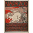 thumbnail image 2 of Henryk Kunzek 12x14 Gold Ornate Wood Frame and Double Matted Museum Art Print Titled - Forward' Comes Out in Double Volume (1910), 2 of 4