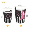 thumbnail image 3 of Goofa Ribbon Breast Cancer Awareness Printed Circular Hamper,Laundry Basket with Handles,Storage Baskets Foldable,Large Capacity Laundry Hamper-Small, 3 of 6