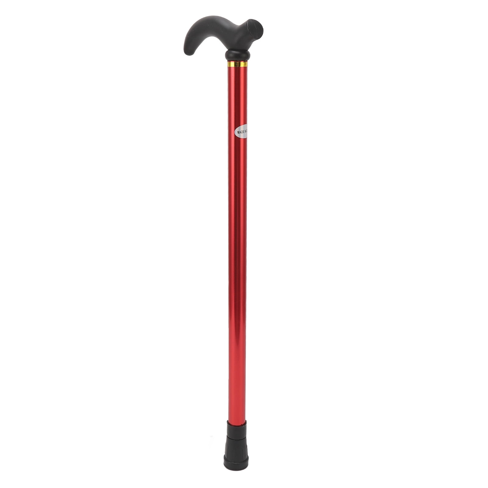 Lightweight Adjustable Aluminum Walking Cane Retractable Walking Stick Ergonomic Handle Seniors Adults 21.3-35.2 in / 54-89.5 cm Red