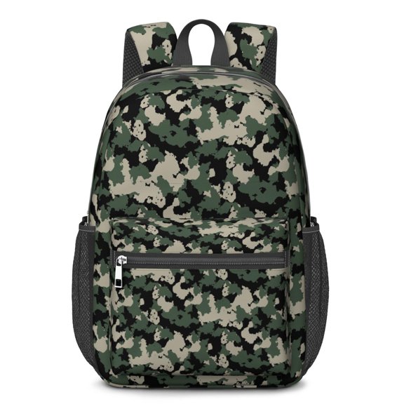 17 Inch Lightweight Backpack,PVC Waterproof Oxford Fabric, Ergonomically Designed, with Large Capacity, Camouflage Print
