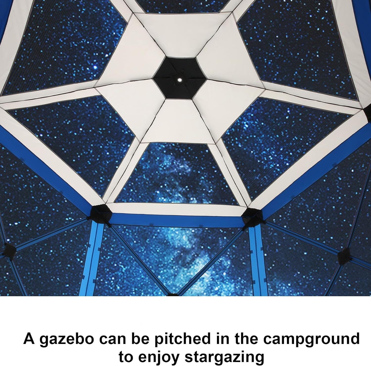 COBIZI Pop up Gazebo Screen Tent Screen House for Camping,12x12 Gazebo with Removable Roof, Outdoor Screened Gazebo with Sidewalls, Tent with Carry Bag and Ground Stakes,Blue(Upgraded)