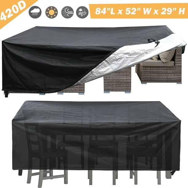 420D Patio Furniture Covers Set, Outdoor Waterproof Covers, Patio Table Cover Rectanglar Oxford