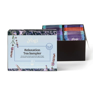 Yogi Tea Stress & Sleep Sampler Box - 8 Favorite Herbal Teas (32 Tea Bags) - Assorted Delicious Wellness Teas - Caffeine Free - Tea Gift Set & Variety Pack Sampler
