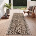 thumbnail image 2 of DEORAB Outdoor Rug 5'X8' Chenille Patio Carpet Washable Non Slip Three-Layer Material Animal Print Rug Camping Outside RV Mat,Leopard, 2 of 7