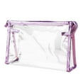 thumbnail image 1 of Fridja 1X Clear Transparent Plastic PVC Travel Cosmetic Make Up Toiletry Bag Zipper, 1 of 4