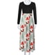 thumbnail image 5 of Vestido largo de manga larga con cuello redondo y estampado navideño para mujer Pompotops  hdfakjf5568, 5 of 6