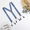 thumbnail image 3 of CSChome Men Suspender Men Suspender with 6 Button Closure Non-Slip Design Adjustable Elastic Keep Your Pants Up Men Y-Shaped Heavy Duty Suspender Dad, 3 of 6