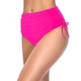 thumbnail image 3 of Women's Swimsuit Bottoms High Waist Vintage Basic Full Coverage Bikini Briefs for Swimming Beach,Hot Pink,XL, 3 of 5