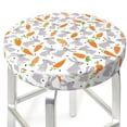 thumbnail image 3 of Kdxio Cute Rabbit Print Stool Covers Round,Stretch Round Bar Stool Covers Washable Bar Stool Cushion Slipcover for 12-15 Inch Chair, 3 of 7