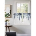 thumbnail image 3 of Blue Eucalyptus Tier Curtains 24 Inch Length,Sheer Curtains for Bedroom Living Room Window Weeping Botanical Leaf Watercolor Rod Pocket Drapes Kitchen Curtains Small Half Window 27.5"x24" 2 Panels, 3 of 6