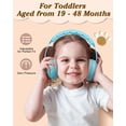 thumbnail image 4 of Wiher 2-in-1 Baby Ear Muffs Noise Protection, Adjustable Baby Headphones with Stretchy Band, Noise Cancelling Headphones for Baby & Toddler up to 4 Years, Baby Airplane Essentials/Outdoor Blue, 4 of 8