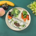 thumbnail image 4 of asddcavvf Three Grid Reducing Meal Plate Wheat Straw Fall Household Plate 3 Grid Plate Special Plate Kid Plate Circular Table Mat Large, 4 of 5