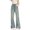 P401 Blue, variant on Tfken Children Soft Lightweight Pants Daily School Wear Flare Leg Denim Pants Girls With Pockets Fashion Stretch Kids Casual Clothes Size 5-6 Years Blue