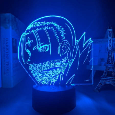 

JUSTUP 3D Illusion Night Light Anime Character Desk Lamp USB Powered 7 Colors LED Light with Touch Switch for Kids Gift Bedroom Decor