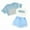 AB119 Light Blue, variant on 3 Pack School Outfits For Girls Casual Loose Sleeveless Top Shorts Summer Clothing Set For Outdoor Activities Festival Outfits For Girl Size 5 Years-6 Years Light Blue