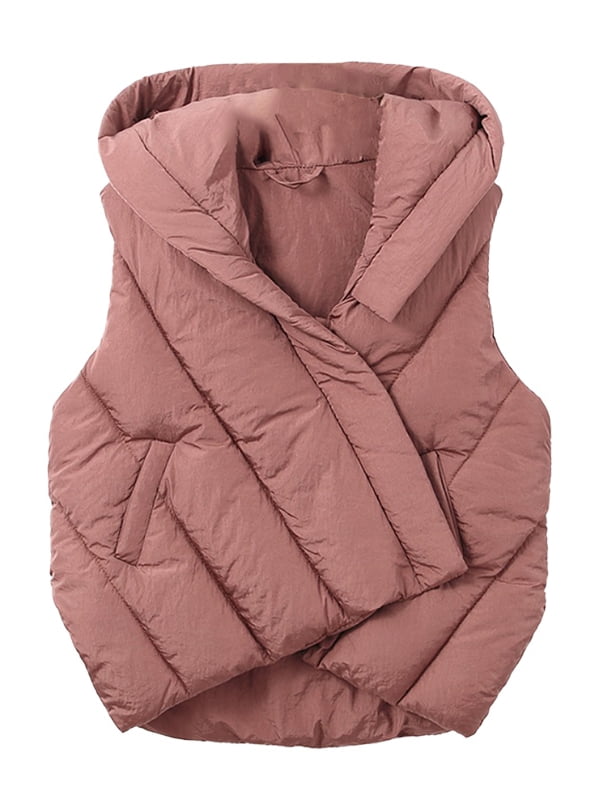 Toddler Girls Boys Puffer Vest Winter Hooded Sleeveless Coat Zip Up