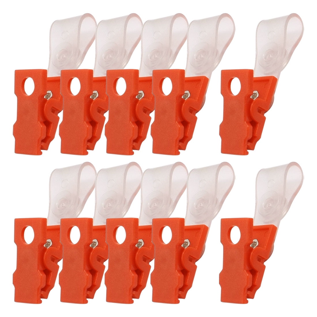 Unique Bargains 10 Pcs Plastic Retractable Badge Clip ID