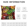 thumbnail image 5 of Cute Colorful Sweet Candy Gummy Realistic Print Pillow Covers Decorative Throw PillowSquare Couch Cushion Cover for Home Decor Sofa Living Room Bed Car Sofa, 5 of 5