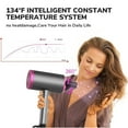 thumbnail image 3 of Hair Dryer, SZRSTH 1800W Professional Ionic Blow Dryer for Hair Care, 2 Concentrator Nozzle 1 Diffuser Home Salon Travel Valentines Day Gifts, 3 of 7