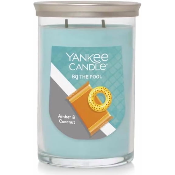 Yankee Candle by The Pool - Sun & Games Collection Large 2-Wick Signature Tumbler Candle - Amber & Coconut