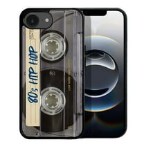 WIRESTER Shockproof Soft Rubber Cover Case for Apple iPhone 16e 6.1" 2025, Retro Clear Cassette Tape Hip Hop