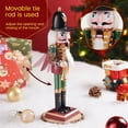 thumbnail image 6 of TJT 12 inch Nutcracker Decorations, Wooden Nutcracker Soldier Christmas Ornaments Collectible Festive Xmas Figures Decor Gift Indoor, Green, Bugler, 6 of 11