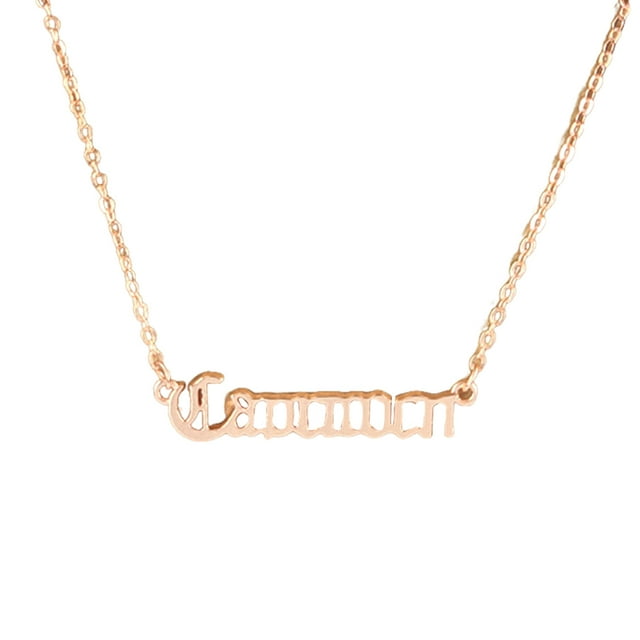 Sonducket Doce signos del zodiaco carta encanto constelaciones tema amistad collar elegante con tarjeta de exhibición colgante oro rosa capricornio Type3 NO3 Sonducket AP009337-03