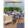 thumbnail image 5 of Outdoor Tablecloths with Umbrella Hole & Zipper, Date Tree Rectangle Tablecloth 52x70 Inch, Navy Blue Farmhouse Summer Tropical Plants Waterproof Table Cloth, Patio/Pool/Picnic Table Covers, 5 of 8