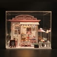 thumbnail image 4 of Dollhouse Miniature DIY Mini House Kit with Led Lights and Furniture for Gift Set, 4 of 5