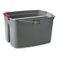 thumbnail image 2 of Rubbermaid Double Utility Pail Commercial - Dual Bucket, Heavy Duty - 17 Qt, Gray, 2 of 4