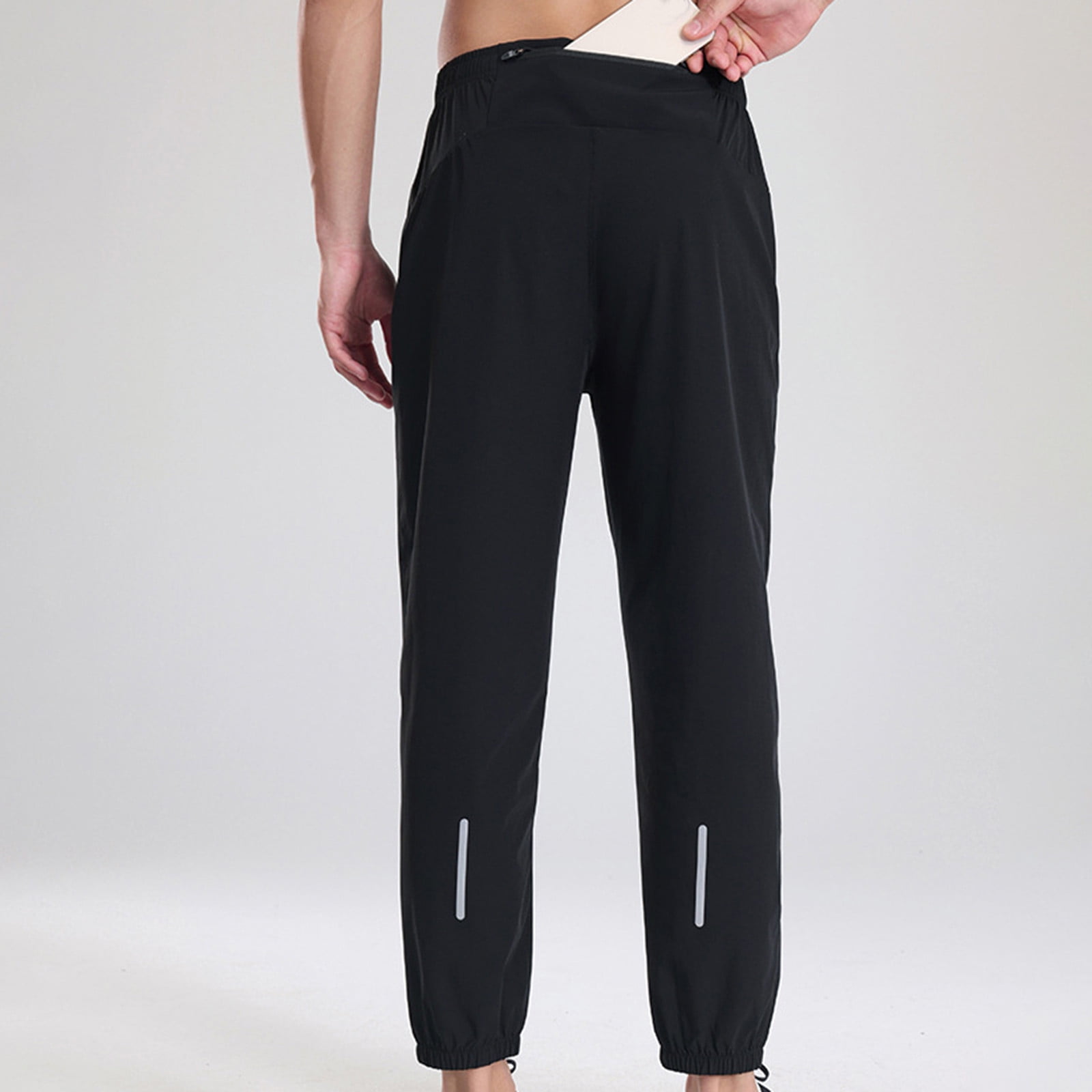 Pantalon De Survêtement Homme – Coupe Large – Bas Ouvert – Fermeture Éclair – Taille Élastique – Deux Poches – Pour Sport Et Détente - 4