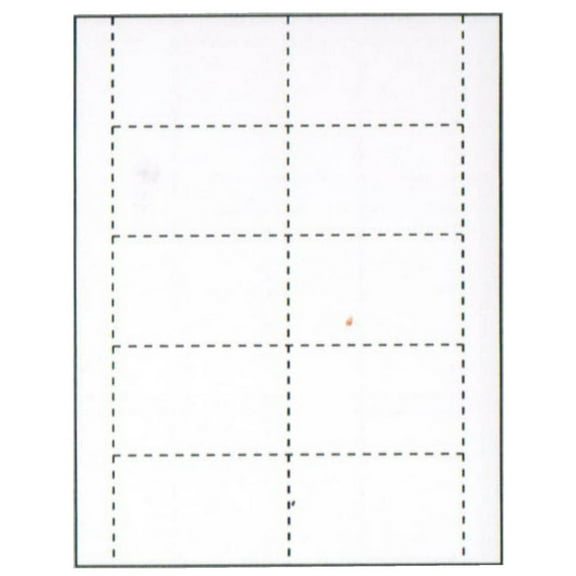 Print-Ready Name Badge Inserts (2-3/16" x 3-1/2"), 10-UP, Perfed on 8-1/2" x 11" White 65lb Cover Paper - 100 Sheets (1,000 Inserts)