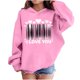 thumbnail image 1 of Sudadera con capucha y estampado de corazón de San Valentín, sudadera de manga larga para niños y niñas, chaqueta para niñas de talla mediana y grande., 1 of 7