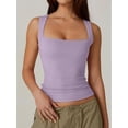 thumbnail image 3 of Aricy Women's Summer Vest Tank Tops for Women Loose Soft Cotton Solid Color Gym Vest Casual Sleeveless Square Neck Baisc T-Shirt Lightweight Sports Tops for Ladies, 3 of 5