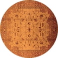 thumbnail image 1 of Ahgly Company Indoor Round Oriental Orange Industrial Area Rugs, 5' Round, 1 of 4