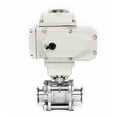 thumbnail image 1 of Motorized Ball Valves 2 Way High Platform Electric Ball Valve Stainless Steel Tri-Clamp Ferrule Type ,Long Lasting, 1 of 5