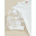thumbnail image 6 of Bagilaanoe 2pcs Toddler Baby Girl Shorts Set Mesh Short Puff  Sleeve T Shirt Tops + Shorts 1T 2T 3T 4T 5T 6T Kids Casual Summer Clothes, 6 of 9