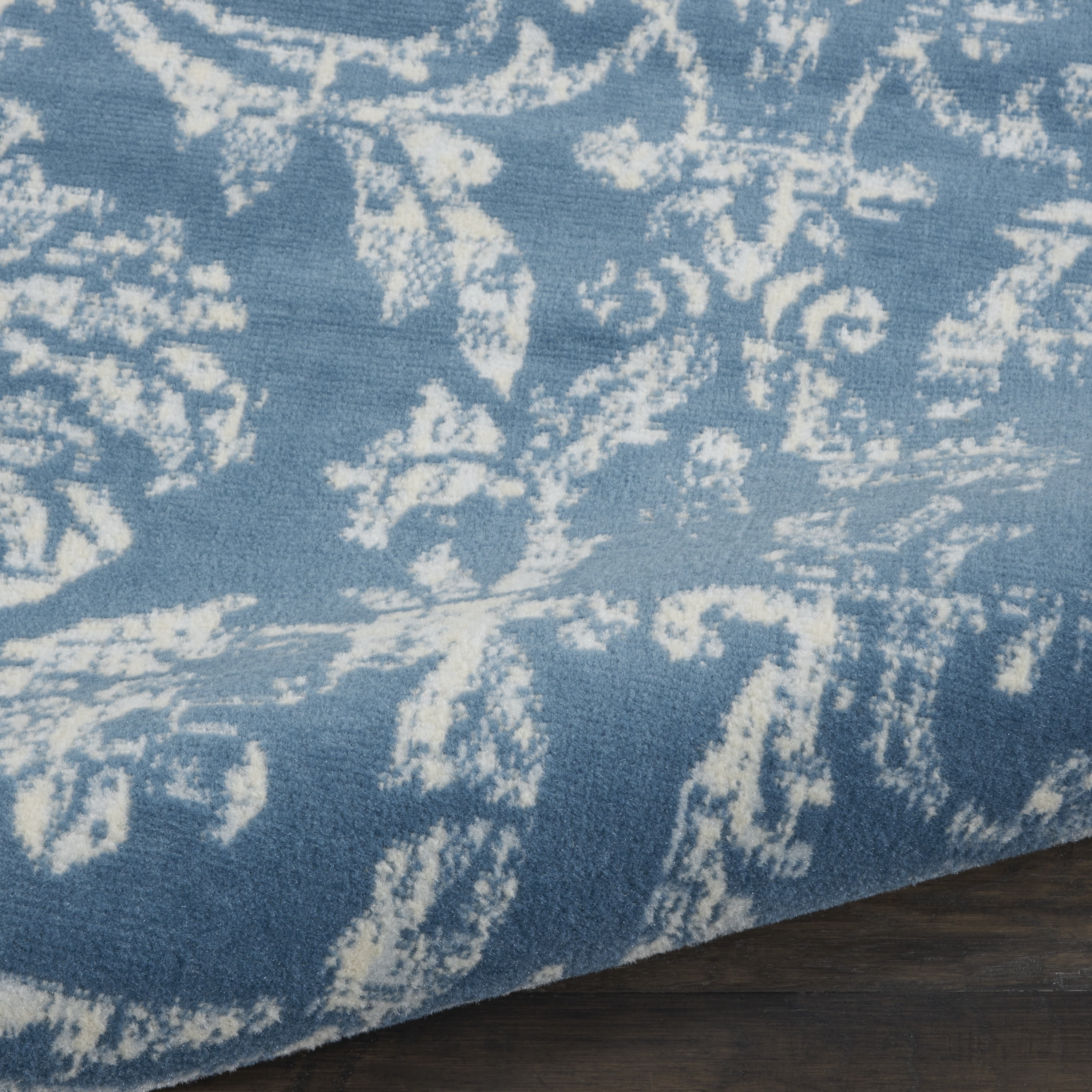 Nourison Bliss Vintage Farmhouse Blue 7'10" x 9'10" Area Rug, (8' x 10')