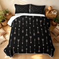 thumbnail image 3 of Erosebridal Traditional Arrow Twin Quilt Set, Gothic Cottage Twin Coverlet Set, Black Blush 2-Piece, 1 Bedspread and 1 Pillowcase, 3 of 7