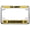 Chrome, variant on [Officially Licensed Product] - Motorcycle Metal License Plate Frame with U.S. Army Airborne Design (Gold & Black Text) - Black