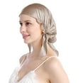 thumbnail image 1 of Guardoinrt Sleep Aid Silk Cap - Say Goodbye To Tossing And Turning for At Night Comfortable Silk Night Sleep Cap Cold Prevention Rice grey One size fits all 1Set, 1 of 6