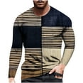 thumbnail image 2 of Oalirro Long Sleeve Tee Shirts for Men Men's Loose Round Neck 3d Printing Long-sleeved T-shirt Top, 2 of 5