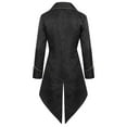 thumbnail image 3 of Busydd Mens Tailcoat Long Sleeve Button Tuxedo Jacket Fashion Prom Performance Retro Tailcoat Steampunk Medieval Costume L, 3 of 7