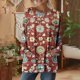 thumbnail image 5 of TaTaai 2026 Fall Womens Printed Long Sleeve Tee Round Neck Loose Blouse With Pockets Casual Fashion Top Soft Stretchy Polyester Daily Basic Shirt Gift, 5 of 7