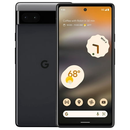 Restored Google Pixel 6A 128GB Charcoal Grey- Unlocked Smartphone [Refurbished-Like New}