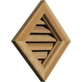 thumbnail image 2 of 24"W x 24"H Diamond Gable Vent (30 3/8"W x 30 3/8"H Frame Size): Unfinished, Functional, Rough Sawn Western Red Cedar Gable Vent w/ Brick Mould Face Frame, 2 of 12
