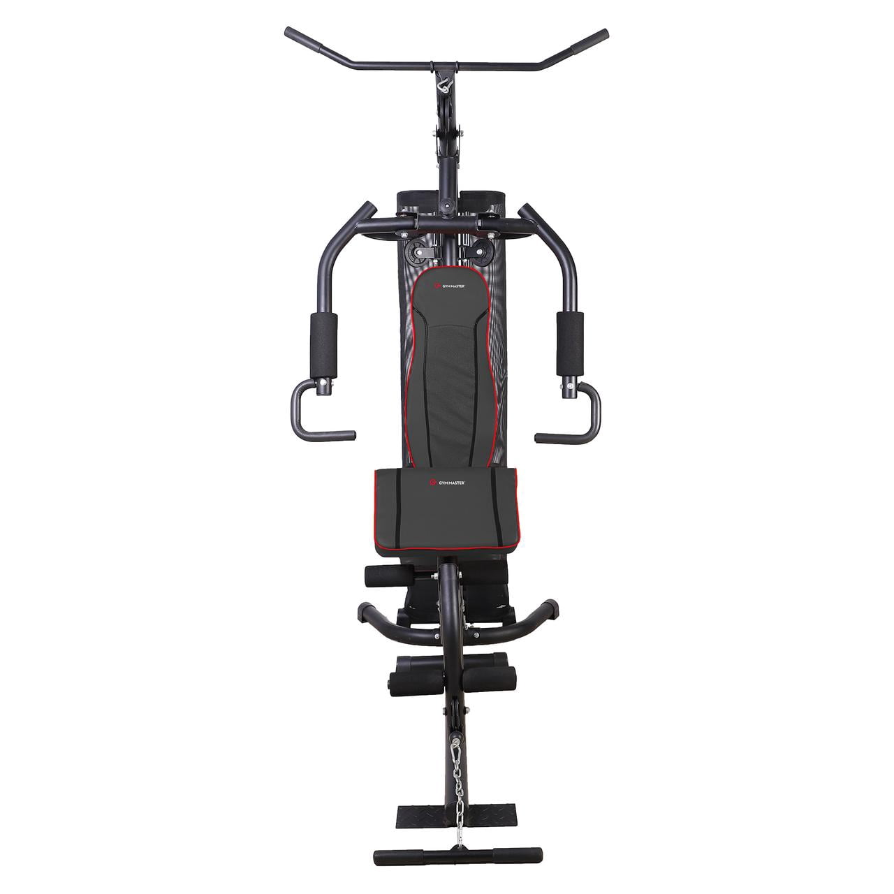 GymMaster Multifunctional Home Gym 100 Lbs with Upright Bench Press Black
