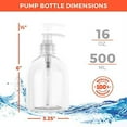 thumbnail image 6 of Pump Bottles 16oz Lotion Dispenser for Soap, Shampoo, Dishwashing Liquid, Oil, Cleaning Solutions and Cosmetics - Leak-Free | BPA-Free | Refillable (Plastic) (1), 6 of 6