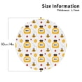 thumbnail image 3 of Disketp Bees and Flowers Small Mouse Pad 7.9x7.9 Inches,Washable Round Mousepad for Office Laptop Computer,Non-Slip Rubber Base Mouse Pads for Wireless Mouse, 3 of 9